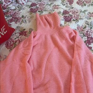 J. Crew Vibrant Pink Turtleneck Sweater Size XL
